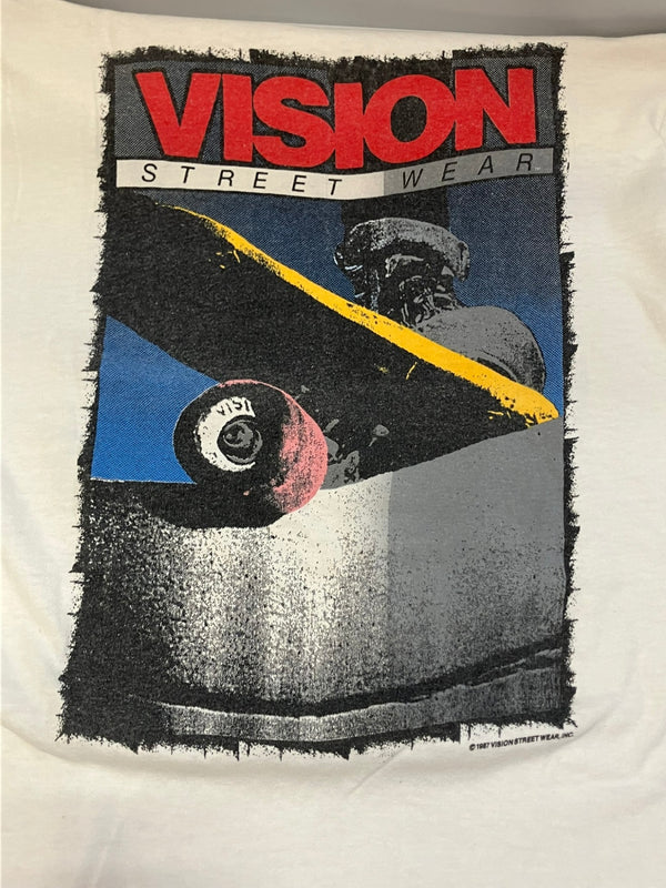 ヴィジョン ストリート ウェア VISION STREET WEAR ©1987 80s 80's Vintage ヴィンテージ ロゴ MADE IN USA アメリカ製 Tシャツ ワインレッド Mサイズ 101MT-3072