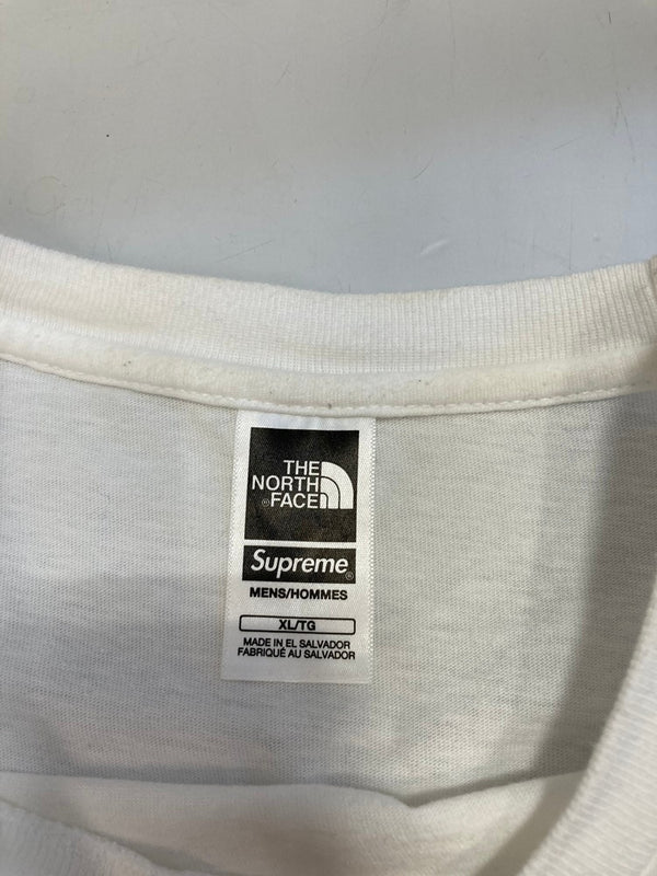 シュプリーム SUPREME THE NORTH FACE ノースフェイス ロゴ ポケットTシャツ 白 NT02309I XL Tシャツ ホワイト LLサイズ 101MT-3037