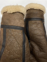 アビレックス AVIREX B-3 MOUTON FLIGHT JACKET ムートン フライト ジャケット ボア ジップアップ 軍物 アウター 茶 33H5595 サイズ 40 ジャケット 無地 ブラウン 104MT-1711