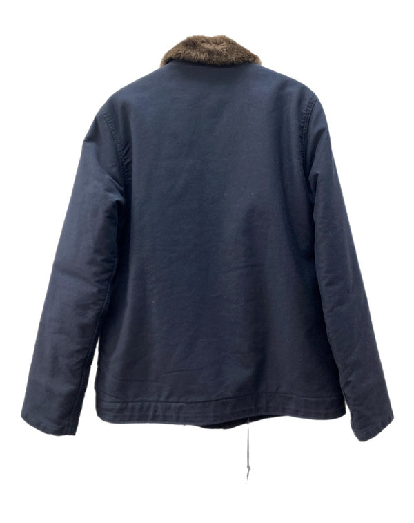 アルファインダストリーズ ALPHA INDUSTRIES N-1 DECK JACKET デッキ ジャケット ミリタリー ジップアップ 裏ボア 軍物 アウター 紺 20521-467 ジャケット ロゴ ネイビー XLサイズ 104MT-1809