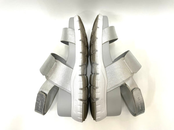 コール ハーン COLE HAAN ZERO GRAND ゼログランド メタリック ウェッジサンダル W23274 レディース シルバー 8B 25 601sh-22