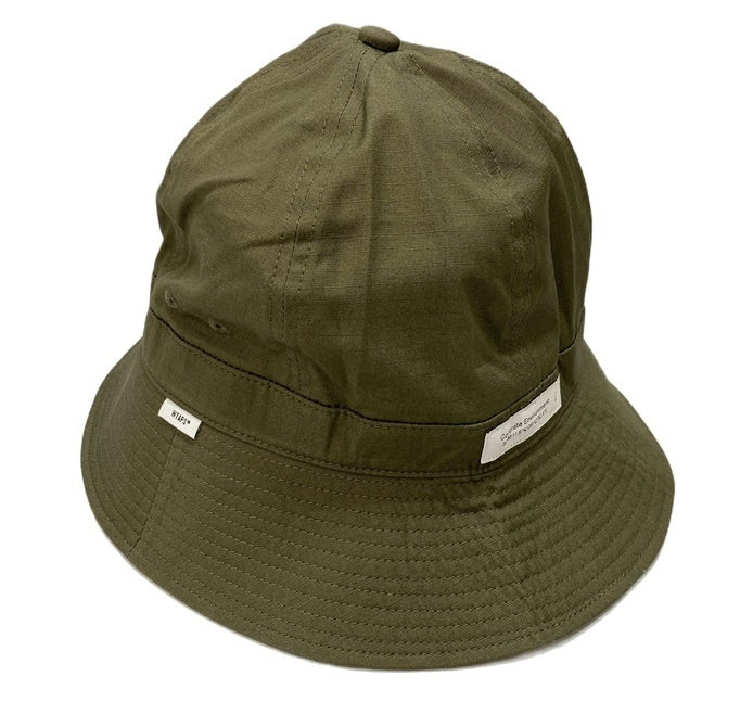 ダブルタップス WTAPS 21SS FACEHUGGER HAT / COTTON. RIPSTOP フェイスハガーハット バケットハット  21HCDT-HT12 帽子 メンズ帽子 その他 ロゴ カーキ Lサイズ 101hat-89 | 古着通販のドンドンサガール