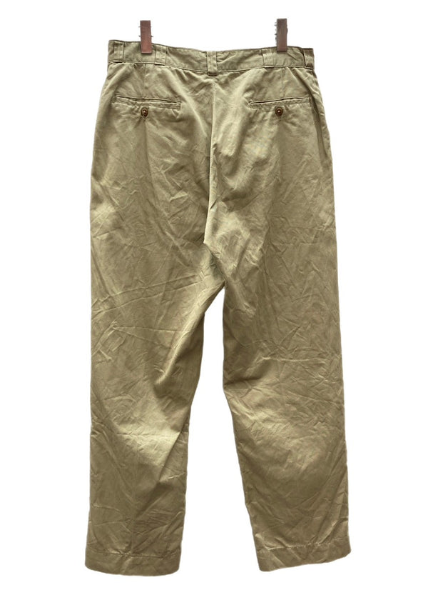 ミリタリー Military U.S.ARMY  チノ トラウザーズ 50's 50年代 Vintage ヴィンテージ ボタンフライ コインポケット 無地 チノパン ベージュ 36×31 104MB-123