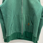 【曜日割引対象外】 カーハート Carhartt 80's 裏サーマル アルミジップ YKK ジップパーカー パーカ グリーン 201MT-4598 VB