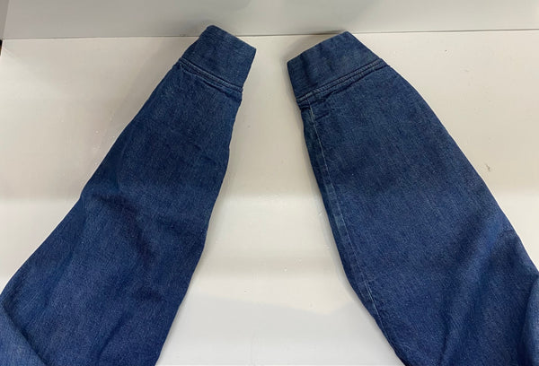 【曜日割引対象外】 ヴィンテージ vintage 50's~60's デニムカバーオール 襟コーデュロイ TALON zip ジャケット ブルー 42サイズ 201MT-3576 VB