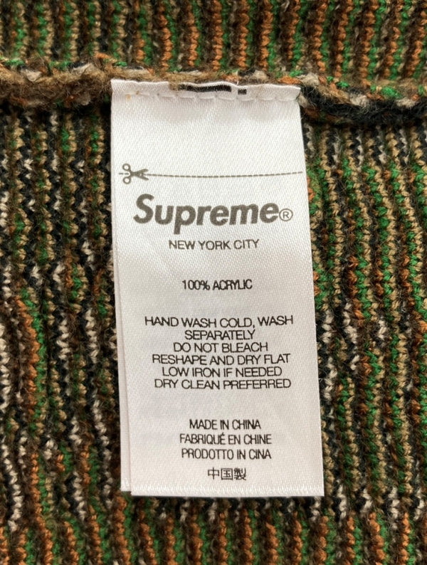 シュプリーム SUPREME 22AW Trebark Camo Sweater ツリーバーク カモ セーター カモフラ クルーネック ニット 茶 セーター カモフラージュ・迷彩 ブラウン Mサイズ 104MT-1258