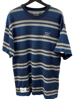 ダブルタップス WTAPS 22SS URBAN TERRITORY アーバン テリトリー ボーダー Tシャツ 紺 221ATDT-CSM31 サイズ 03 Tシャツ ボーダー ネイビー 104MT-1303
