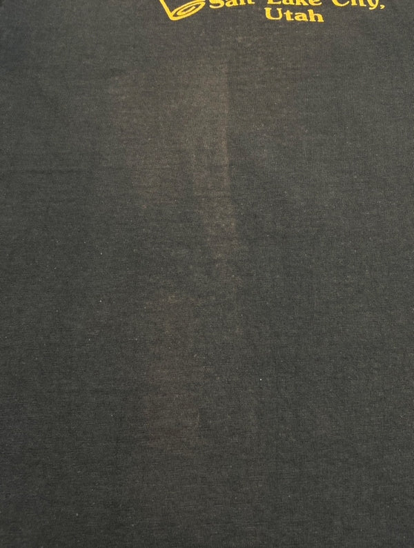 ヴィンテージ vintage 70s 80s Harley Davidson ハーレー ダビッドソン S/S TEE 半袖 Tシャツ Hanes モーターサイクル 黒 L 42-44 Tシャツ プリント ブラック 104MT-1187