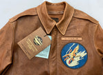 バズリクソンズ BUZZ RICKSON'S 東洋 TYPE A-2 HORSE HIDE FLIGHT JACKET DUBOW フライトジャケット レザー 馬革 CROWN 片爪 茶 サイズ 38 ジャケット ワンポイント ブラウン 104MT-1991