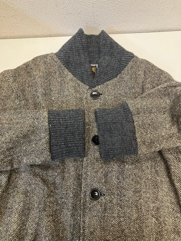 ウールリッチ WOOLRICH × KING-O-WEAR キングオーウェア ヘリンボーン ツイードブルゾン  ファラオジャケット カーコート MADE IN USA アメリカ製 ジャケット グレー Mサイズ 101MT-4619