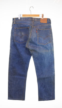 リーバイス Levi's 70s 505-0217 66前期 最初期 ボタン裏5 スレーキスタンプ 42TALON 70's デニム ブルー W36 103MB-587