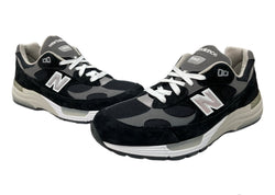 ニューバランス new balance 24年製 U992 ABZORB SBS スエード メッシュ ランニング ローカット シューズ 黒 U992BK メンズ靴 スニーカー ブラック 28cm 104S-1066
