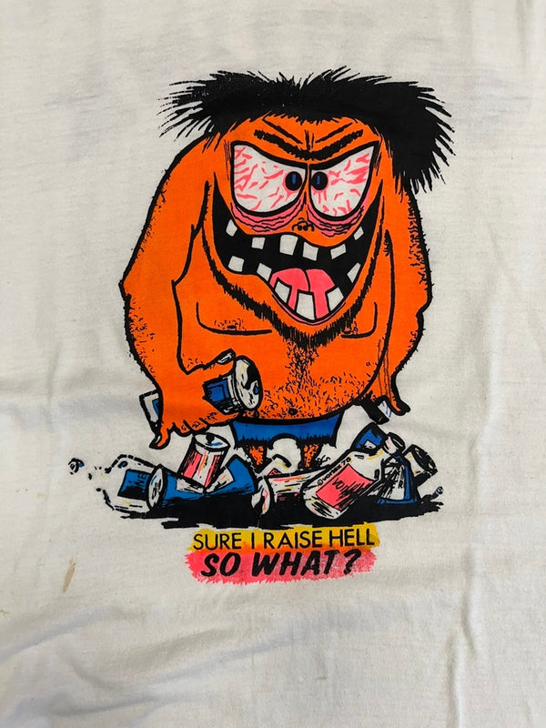 ヴィンテージ vintage US古着 アメカジ キャラT シングルステッチ Tシャツ ホワイト Lサイズ 101MT-4827