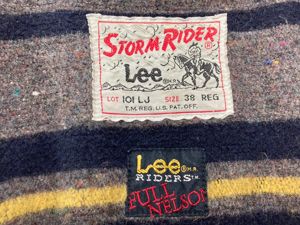リー Lee 101LJ STORM RIDER ストームライダー レザージャケット ライダース カウレザー 牛革 黒 サイズ 38REG ジャケット 無地 ブラック 104MT-2232