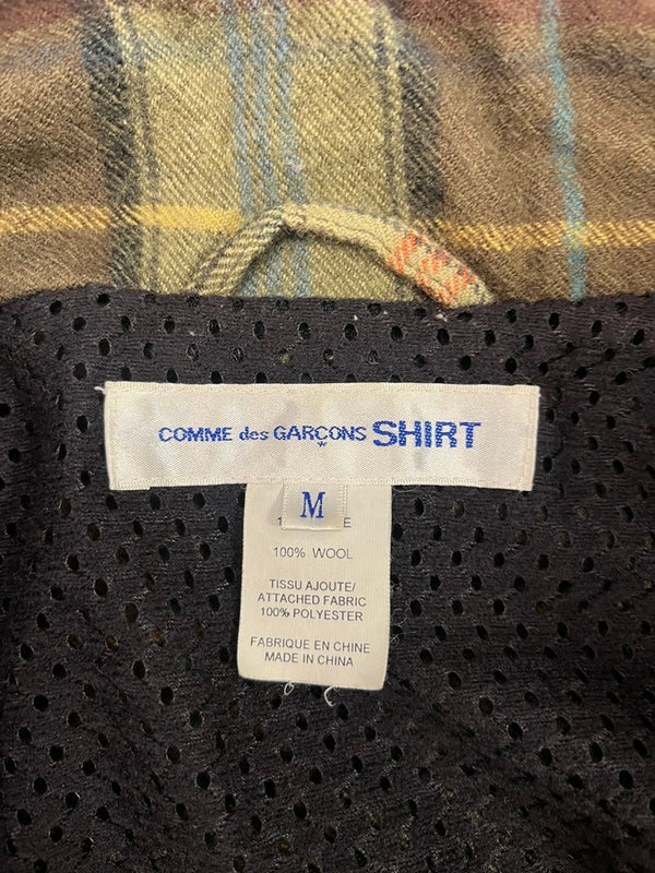 コムデギャルソン COMME des GARCONS SHIRT チェックデザインブルゾン ウールジャケット W13150 ジャケット ブラウン Mサイズ 101MT-4969