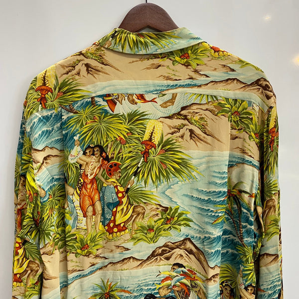 【曜日割引対象外】 サンサーフ SUN SURF スペシャルエディション 長袖アロハシャツ “FESTIVAL” 箱付き M20542 長袖シャツ マルチカラー Mサイズ 201MT-4375 VB