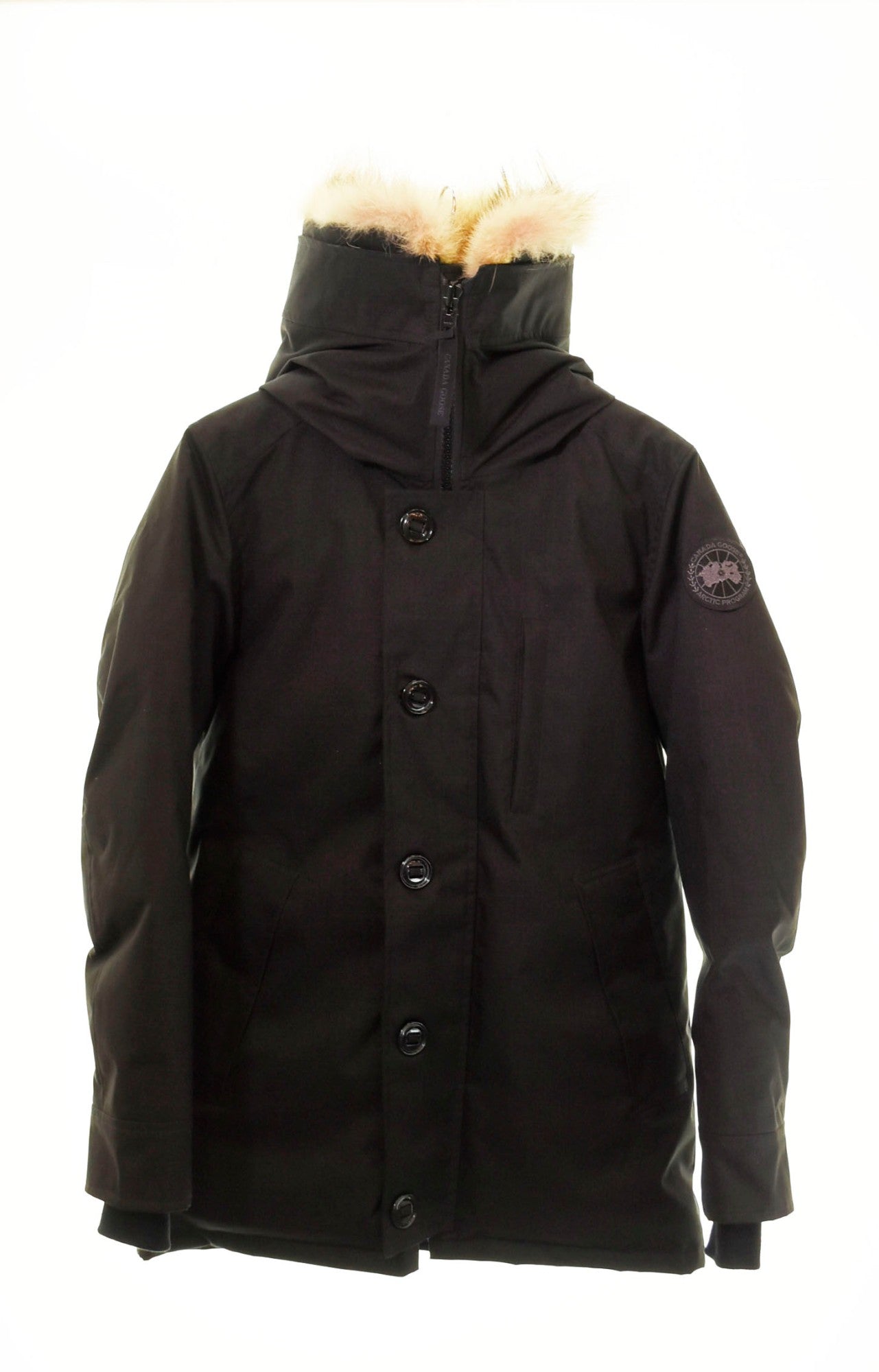 カナダグース CANADA GOOSE JASPER PARKA JACKET ジャスパー ダウンジャケット 黒 68F8490 ジャケット  ワンポイント ブラック SSサイズ 103MT-548 | 古着通販のドンドンサガール