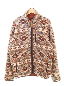 パタゴニア PATAGONIA クラシックレトロ X カーディガン ブルズアイ柄 総柄 ジャケット ブラウン 103MT-1834