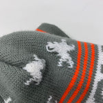 【中古】ステューシー STUSSY ボンボン ニット 帽子 メンズ帽子 ニット帽 グレー 201goods-811