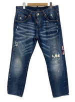 ディースクエアード DSQUARED2 ダメージ加工ジーンズ  デニム ブルー サイズ48 101MB-554