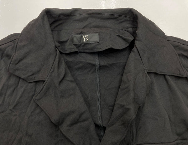 ワイズ Y's Wrinkled Stretch Poly Smooth Coat リンクルド ストレッチ ポリ スムース デザイン ライトアウター BLACK 黒 YN-T03-570 コート 無地 ブラック SIZE2 104LT-98