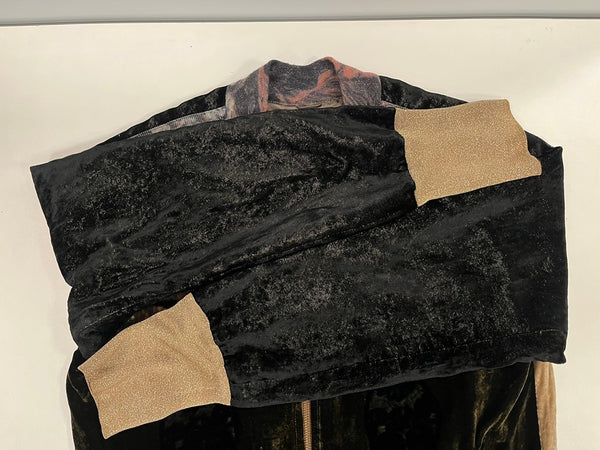 シェアースピリット SHARE SPIRIT HOMME シルク 総柄 ベロア スタジャン ジャケット マルチカラー Lサイズ 101MT-4979