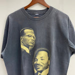 【曜日割引対象外】 ヴィンテージ vintage 90's Malcolm X Martin Luther king jr Tee Tシャツ ブラック 201MT-3973 VB
