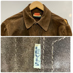 【曜日割引対象外】 リーバイス Levi's 60's 3rd suede leather trucker jacket オーストラリア製 ジャケット ブラウン 36サイズ 201MT-3341 VB