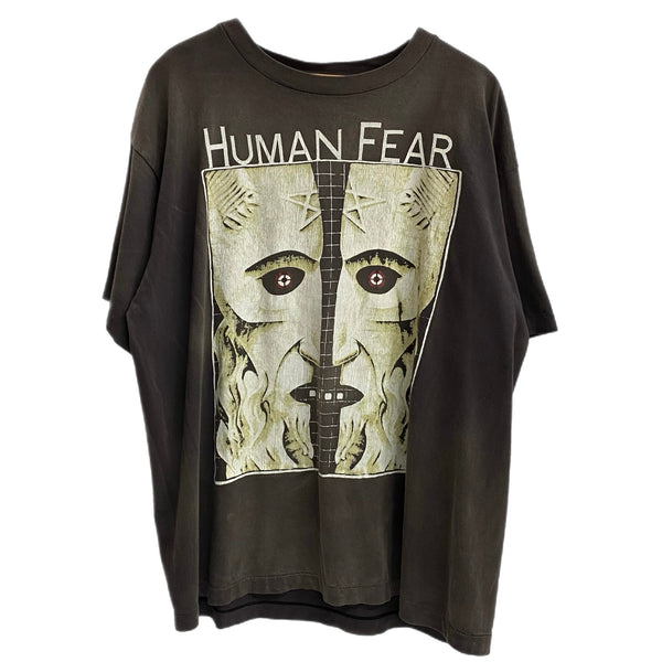 セントマイケル SAINT Mxxxxxx HUMAN FEAR SM-S22-0000-011 Tシャツ ブラック XLサイズ 201MT-3951