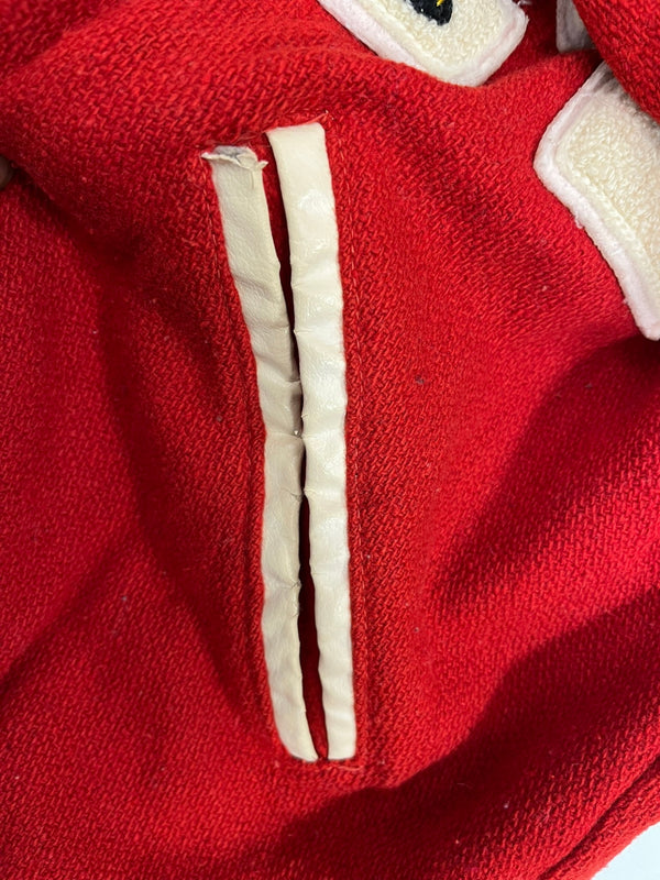 ヴィンテージ vintage 50's～60's 50～60年代 ウールスタジャン ヴァーシティジャケット アワード レターマン ワッペン レザーパイピング ラグランスリーブ ジャケット レッド 101MT-5331