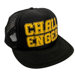 【中古】チャレンジャー CHALLENGER ロゴ メッシュキャップ 帽子 メンズ帽子 キャップ ブラック 201goods-823