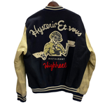 【曜日割引対象外】 ヒステリックグラマー HYSTERIC GLAMOUR 80's HYSTERIC ET-VOUS Wool Leather Varsity Jacket ジャケット ブラック 1サイズ 201MT-4605 VB