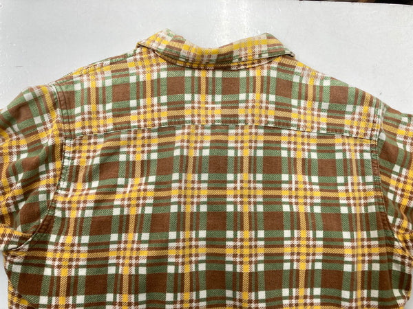 ヴィンテージ vintage 50s～ 50年代 PENNY'S ペニーズ プリントネル プリネル オープンカラー 開襟 サイズ 18 長袖シャツ チェック マルチカラー 104MT-1304