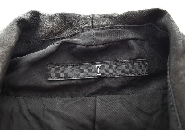 ユリウス JULIUS 13SS 7 Vandalism 7 ヴァンダリズム カバード ベスト ジレ ラムレザー 3 ベスト ブラック 103MT-2395