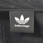 バレンシアガ BALENCIAGA adidas コラボ ヴィンテージ加工 ベースボールキャップ 帽子 メンズ帽子 キャップ ブラック 103H-33