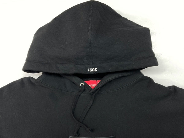 シュプリーム SUPREME Box Logo Hooded Sweatshirt ボックス ロゴ パーカー フーディ プルオーバー スウェットシャツ 刺繍 BLACK 黒 XL パーカ ワンポイント ブラック 104MT-643