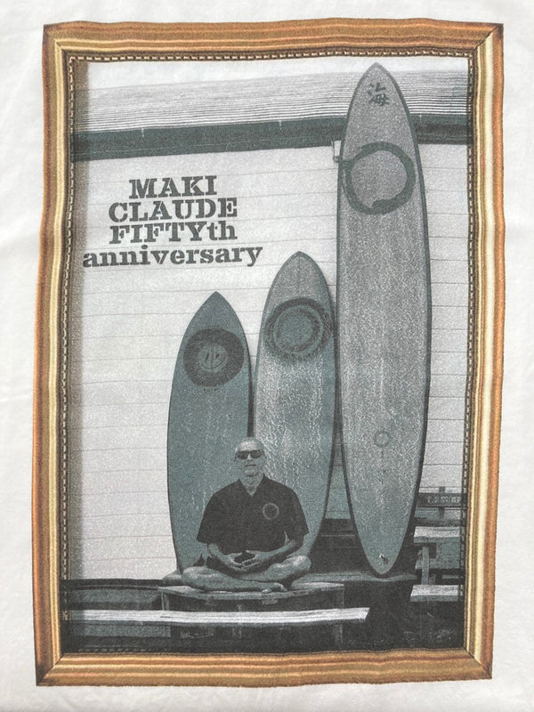 セブンティーズ ニューイメージ 70's NEW IMAGE Claude Maki 50th Anniversary Long Sleeve Shirt 真木蔵人 グラフィティ 白 ロンT プリント ホワイト Lサイズ 104MT-200