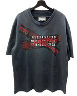 メゾンマルジェラ Maison Margiela カレンダーロゴ テーピング プリント Tシャツ オーバーサイズ 黒 S50GC0568 size 48 Tシャツ プリント ブラック 104MT-1561