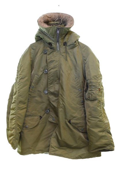 ALPHA INDUSTRIES / N-3B/フライトジャケット/M/ナイロン/カーキ N3B