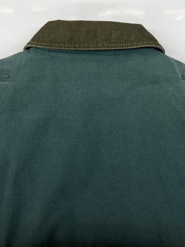 エルエルビーン L.L.Bean 80s HUNTING JACKET ハンティング ジャケット チェックネル ダック ボタン コート アウター USA製 緑 H147 ジャケット 無地 グリーン Sサイズ 104MT-1957
