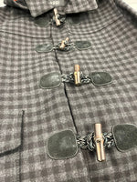 グッチ GUCCI チェック ダッフルコート ウールコート アウター チャコールグレー系 グレー系 ブラック系 46 コート グレー 101MT-5307