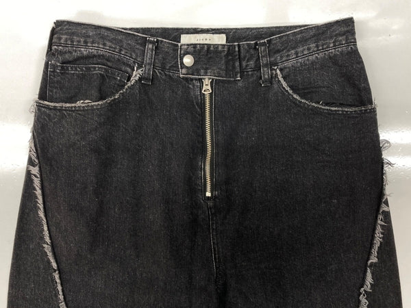 ジエダ Jieda SWITCHING CARGO DENIM PANTS カーゴ デニム パンツ ジップフライ ワイド ジーンズ ブラックデニム 黒 無地 Jie-23W-PT05 デニム ブラック サイズ2 104MB-398