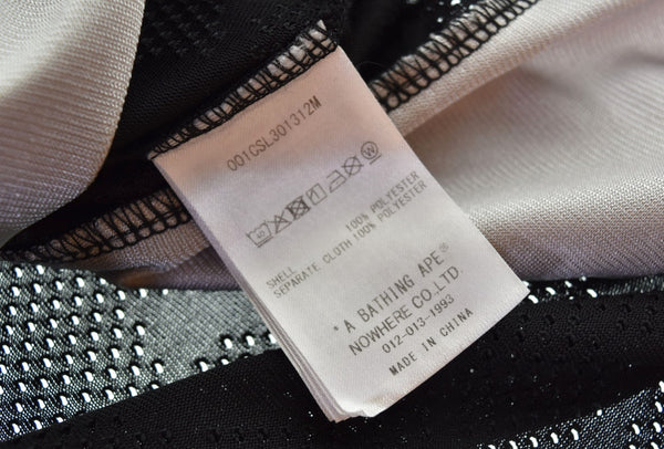 アベイシングエイプ A BATHING APE ソリッドカモジャカードマルチフットボールジャージ 001CSL301312M ロンT ブラック Mサイズ 103MT-3014