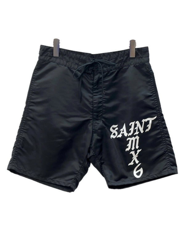 セントマイケル SAINT MICHAEL 23SS SWIMMING SHORT スイミング ショーツ ハーフ ショート パンツ 短パン 黒 ロゴ SM-S23-0000-065 ハーフパンツ ブラック Sサイズ 104MB-406