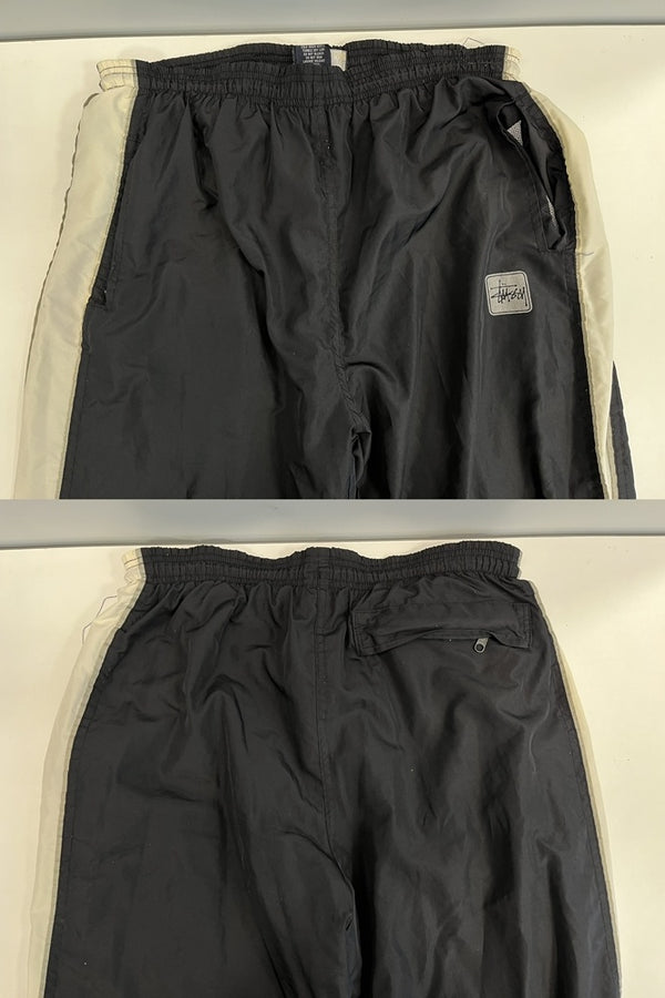 ステューシー STUSSY old stussy sport ナイロンセットアップ トラックジャケット トラックパンツ スーツ・セットアップ ブラック Lサイズ 101MB-593