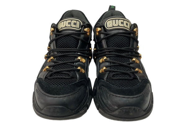 グッチ GUCCI Flashtrek Low フラッシュトレック ロー カット スニーカー メッシュ シューズ 黒 メンズ靴 スニーカー ブラック 104S-1079