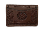 ダブルアールエル RRL TOOLED LEATHER CARD WALLET ツールド レザー カード ウォレット カードケース レザー 茶 財布・ケース クレジットカードケース 総柄 ブラウン 104W-25