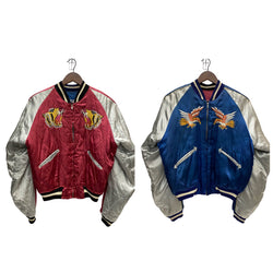 【曜日割引対象外】 ヴィンテージ vintage 50's Korea Souvenir Jacket SPEED バタフライ ZIPPER ジャケット ブルー 201MT-3766 VB