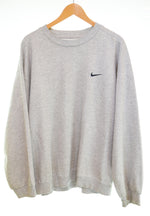 ナイキ NIKE 90s EURO LINE 刺繍ロゴ スウェット トレーナー  スウェット グレー Lサイズ 103MT-3160