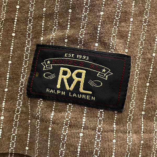 【曜日割引対象外】 ダブルアールエル RRL L/S STRIPE HENLEYNECK TSHIRTS 長袖カットソー ベージュ 201MT-3678 VB